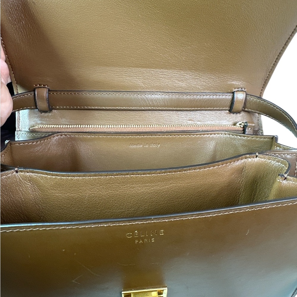 CELINE Box Classic Elegant Brown Leather Shoulder Bag - Picture 7 of 10
